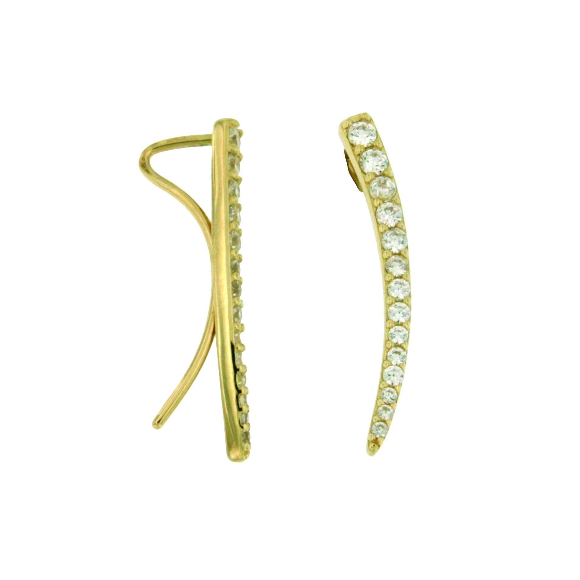 14k gouden earcuff met zirkonia