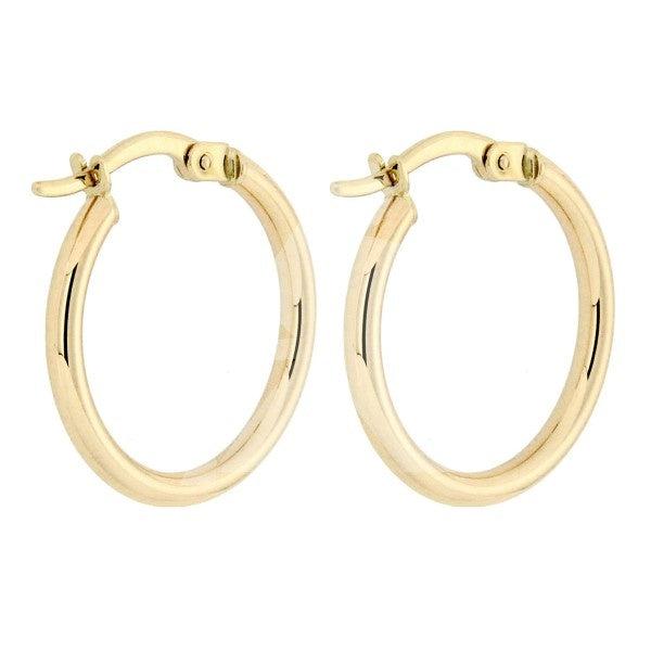 14k gouden oorringen 14mm