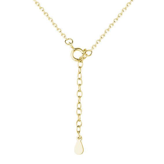 Goldplated ketting hart met hartslag