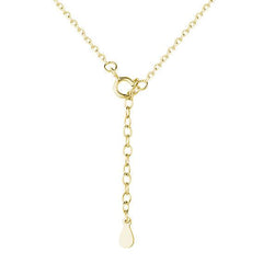 Goldplated ketting hart met hartslag