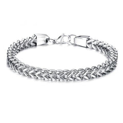 Heren armband titanium zilver