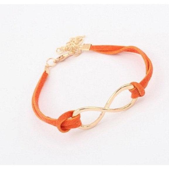 Infinity Armbandje gouden sluiting oranje