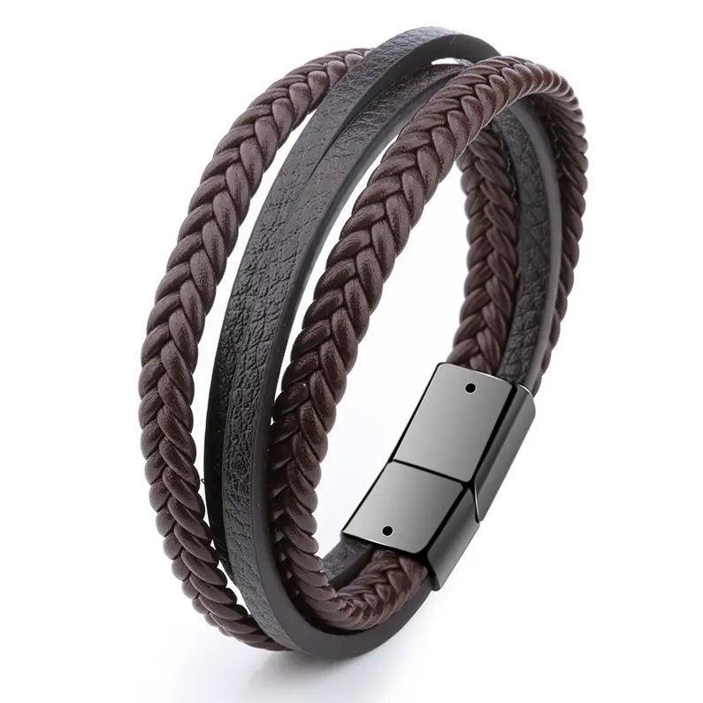 Leren armband magneetsluiting