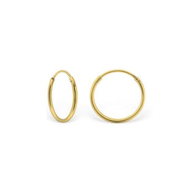 Oorringen goldplated 14,5 mm