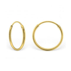 Oorringen goldplated 22 mm