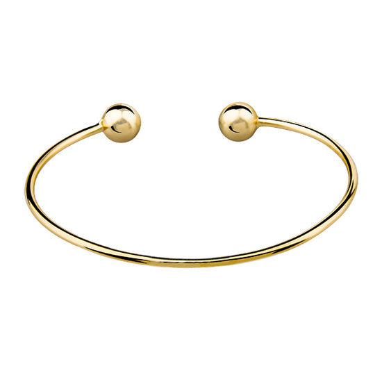 Zilveren armband bangle goldplated