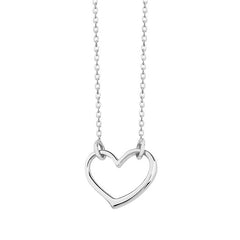 Zilveren ketting met hart