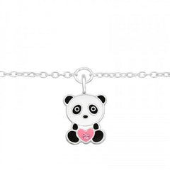 Zilveren kinderarmband panda